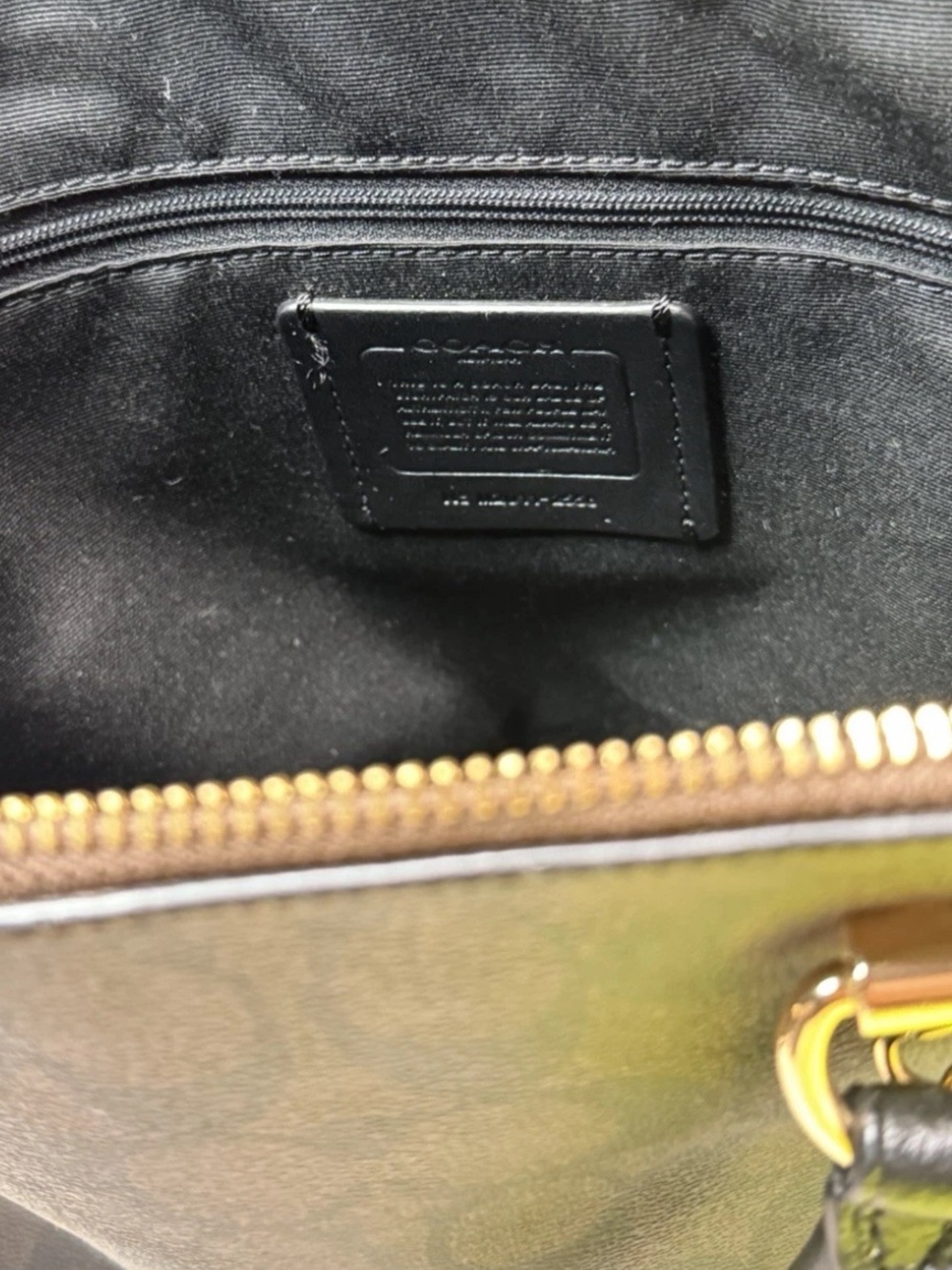 COACH Katy Satchel Signature Satchel – Black/Dark Brown - Picture 9 of 10
